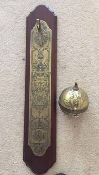 1981 English Sir Francis Drake Brass Gravity Driven Falling Ball Wall Clock