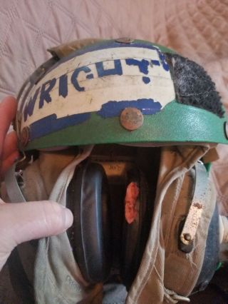 Helmet Flight Deck Crewman Cranial Shield Helmet With Muffs & Goggles 7 1/2