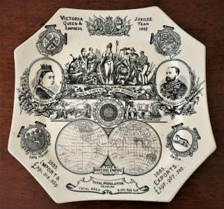 Nestle & Huntsman Commemorative Plate; Queen Victoria Golden Jubilee 1887