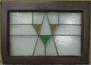 Old English Leaded Stained Glass Window Cool Geometric Design 20.  5 " X 14.  5 "