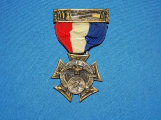 Wwi Service Medal,  Mcpherson County Kansas,  Named To: F.  A.  Lundquist (b10)
