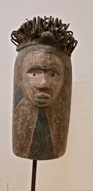 Old Tribal Bakongo Mask Dr Congo Africa Fes Gb 0252