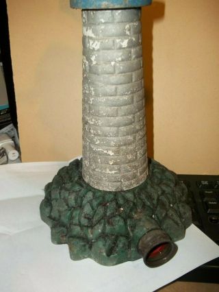 CAST IRON LAWN SPRINKLER COMPLETE&EXCELLENT Lighthouse, 4