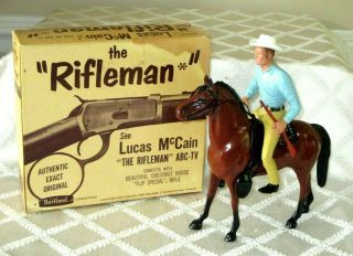 1959 - Hartland - The Rifleman Figure Set - Lucas Mccain - Abc - Tv - W Box - Exc - Toy