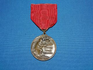 Wwi Service Medal,  Attleboro Mass,  Named To: Ronald P.  Braman (b8)