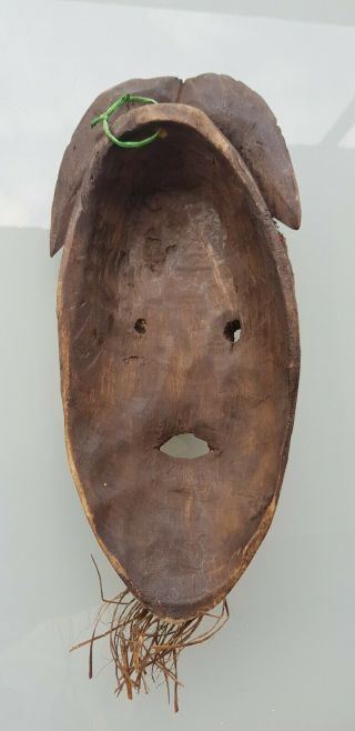 Rare Vintage African Hand Carved Wooden Wall Hanging Face Mask 6