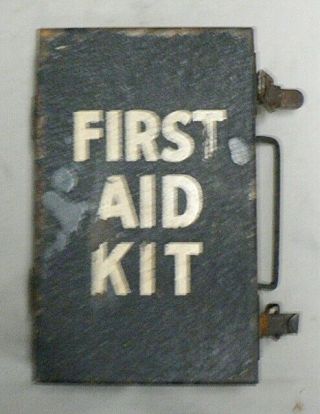 U.  S.  World War Two First Aid Kit With Patches - Dog Tags - Ribbons And Buttons