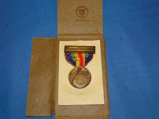 Wwi Service Medal,  Berlin Connecticut,  Named To: Marino Ferrerro (b5)