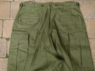 Vtg Old Stock M - 1951 Korean War Field Pants Trousers Regular Medium