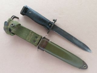 Korean War U.  S.  M5 J&D Tool Co.  Bayonet for M1 Garand w/ M8A1 Scabbard 2