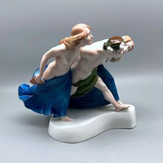 Storming Bacchante Figurine,  Rosenthal,  Selb,  1920s,  Designed By Albert Caasmann