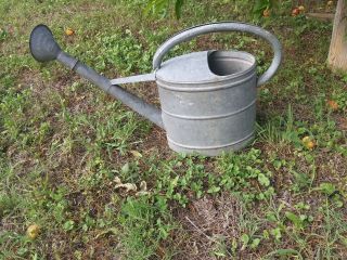 Vintage Antique Schneiderkanne Galvanized Watering Gardening Can 8l W Spout