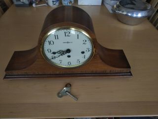 Vintage Howard Miller 340 - 020 2 Jeweled Movement Mantle Clock W Germany
