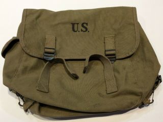 1941 Wwii Us Army Powers & Co.  M - 1936 Musette Bag Pack Od3
