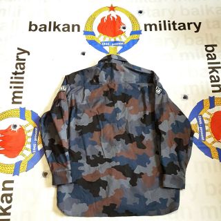 Yugoslavia Serbia Police Units Blue Ameoba Shirt Size 44 in KosovoWar 1999 3