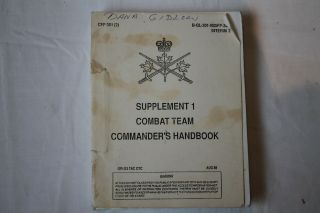 Canadian Army Supplement 1 Combat Team Commanders Handbook Reference Book