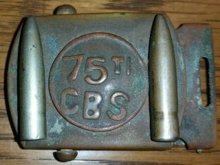 Salty 75th Cbs Seabees Wwii Trench Art Buckle