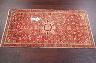 2 ' x3 ' Antique Persian Oriental Wool Hand Knotted Hamedan Geometric Worn Area Rug 10