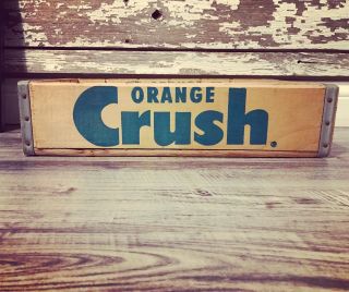 Very Rare Near Vintage 1960’s Orange Crush Wood Soda Pop Crate