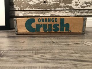 Very Rare Near Vintage 1960’s Orange Crush Wood Soda Pop Crate 8