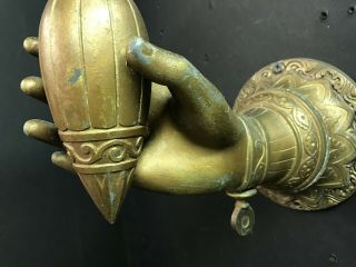 VICTORIAN GAS WALL SCONCE FIGURAL LADY HAND ROCOCO REVIVAL 1860 GASOLIER 2