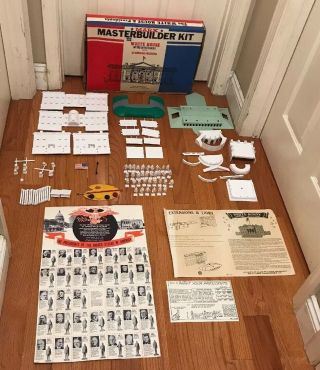 Vintage Louis Marx Master Builder Kit Unbuilt The White House 35 Presidents