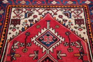 Vintage 10 ft Tribal Runner Bakhtiari Persian Oriental Geometric Wool Rug 3 ' x10 ' 11
