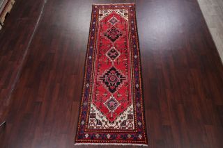 Vintage 10 ft Tribal Runner Bakhtiari Persian Oriental Geometric Wool Rug 3 ' x10 ' 2
