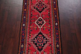 Vintage 10 ft Tribal Runner Bakhtiari Persian Oriental Geometric Wool Rug 3 ' x10 ' 3