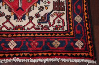 Vintage 10 ft Tribal Runner Bakhtiari Persian Oriental Geometric Wool Rug 3 ' x10 ' 6