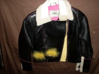 Fendi Model Runway Jacket Coat Dress Fox Fur With Sheepskin Xs