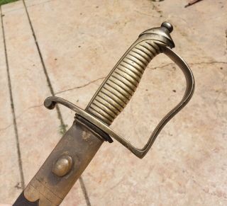 Sabre Military Rare Antique 1767 Portuguese Artillery Sword Unit Marked Scarce