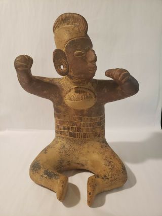 Pre Columbian Mexico Mexican Colima Culture Pottery Shaman Seated Man / Rare