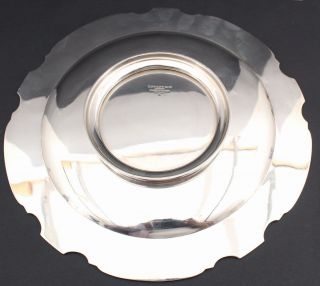 Mid - 20thC Modernist Authentic TIFFANY Sterling Silver Desert Plateau Tray Plate 4