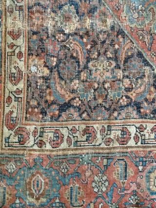 Antique Persian 82 " X53.  5 " Small Hand Knots Vegetable Dyes Rug