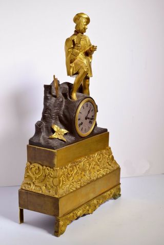 Antique 19th Century Neo - Renaissance Gilt Bronze Clock : POET 4