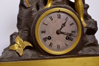 Antique 19th Century Neo - Renaissance Gilt Bronze Clock : POET 5