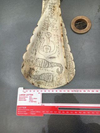 A 19th Century Polynesian Easter Island Pacific Fiji Scrimshaw Carving 12