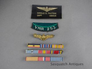 Named Grouping Usmc Flight Jacket Patch Theater Squadron Rocker Vmr - 253 Wings