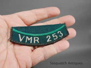 NAMED GROUPING USMC FLIGHT JACKET PATCH THEATER SQUADRON ROCKER VMR - 253 WINGS 3