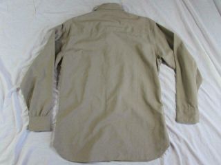 Vtg 50s Elbeco Rayon / Poly Military Regulation 2x2 Tropical Shirt US Army Rare 6