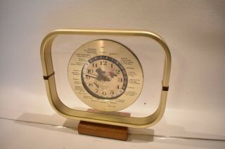 Vintage Gold Tone Gruen World Time Clock - HAM CB Radio - Red Plane US 2