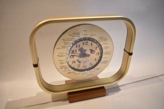Vintage Gold Tone Gruen World Time Clock - HAM CB Radio - Red Plane US 3