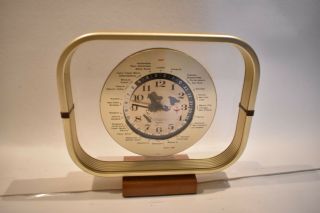 Vintage Gold Tone Gruen World Time Clock - HAM CB Radio - Red Plane US 4