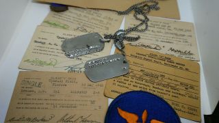 Vintage WW2 Air Corps ID Cards Dog Tag Grouping 5
