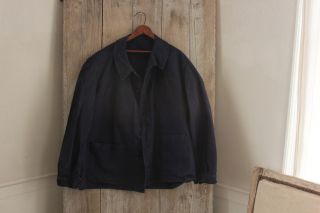 Chore coat Work wear French blue jacket Farmer clothing Bill Cunningham denim 2