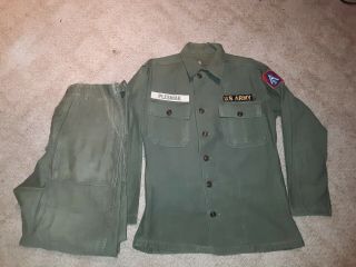 U.  S.  Army 5th Army Sateen Green Uniform Og - 107 Post Wwii Korean War Era