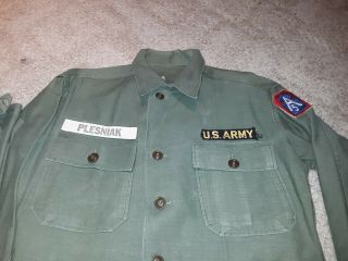 U.  S.  Army 5th Army Sateen Green Uniform OG - 107 Post WWII Korean War Era 2