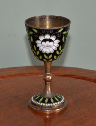 Antique Russian Silver Gilt And Enamel Goblet By Adam Yuden 1845 - 78