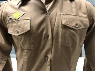 WW2 Women ' s Army Corp Worsted Tropical Khaki Shirt 2